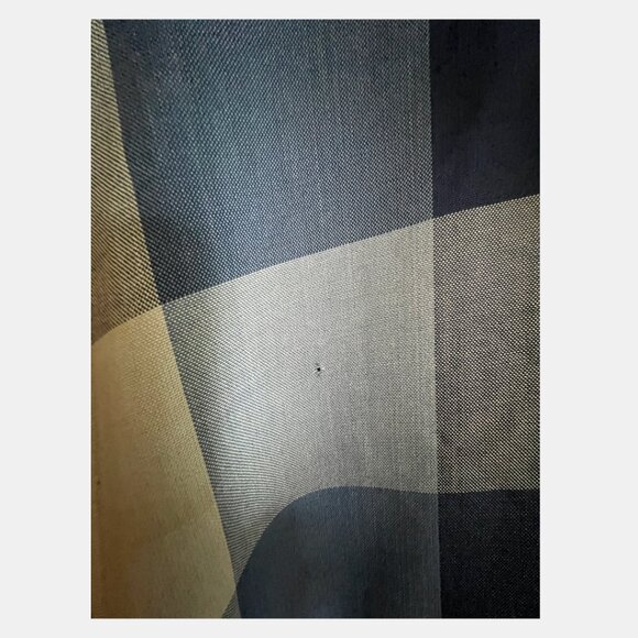 VINTAGE - Blue and Cream Checkered Drape Coat - Picture 11 of 13